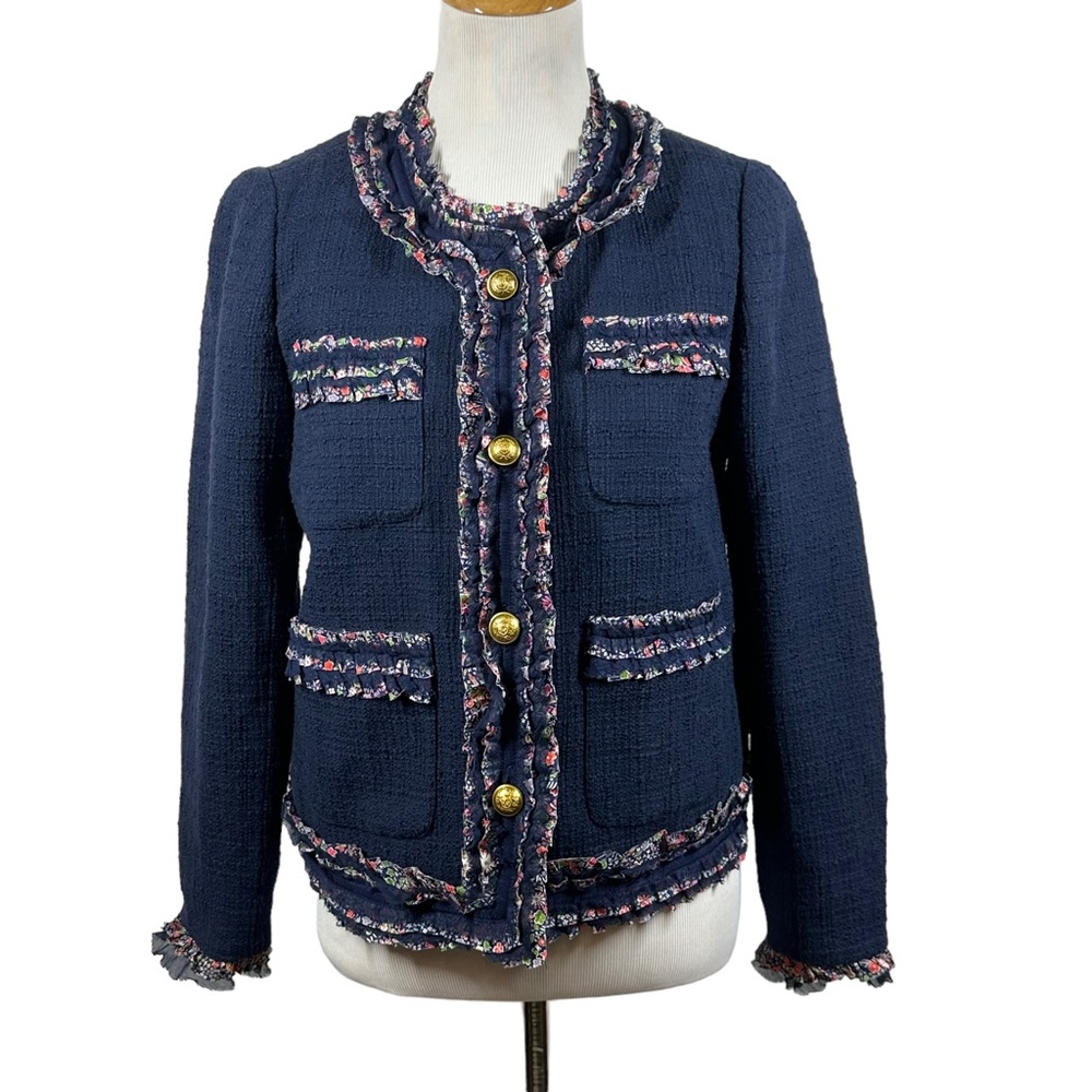J.Crew ‘Lady” Jacket with Liberty London Trim Sz 8